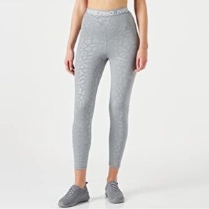 Nike Pro Plus HR All Over Print  Tights Grey/Grey DM3988-073 Women's Size 3X